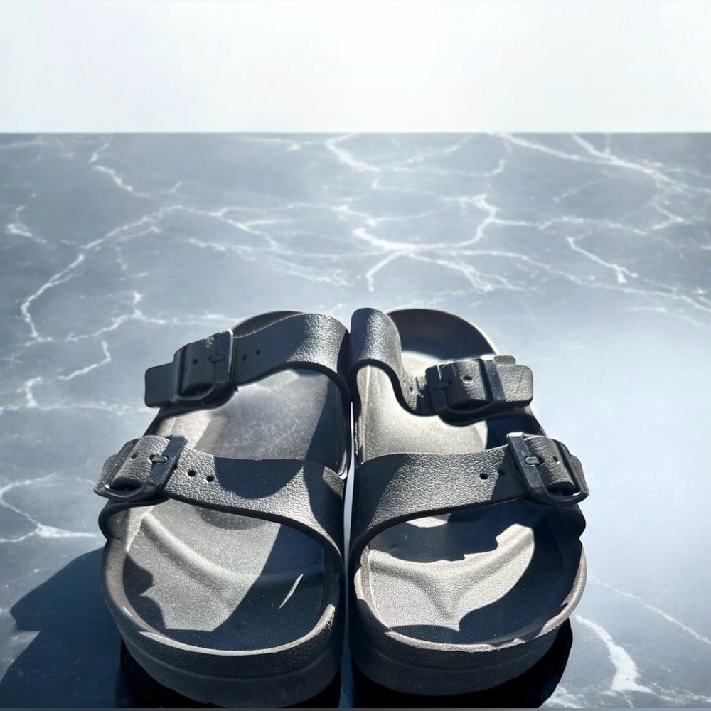 Two Buckle Slide Sandals